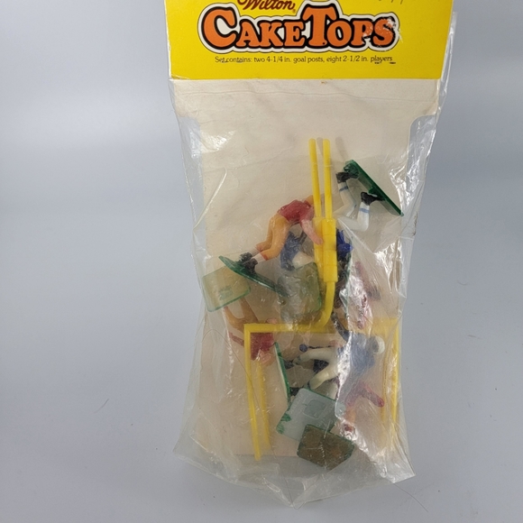 Wilton Cake Tops Vintage Superbowl Football Set 10 Piece New In Package Unopened - Picture 3 of 9